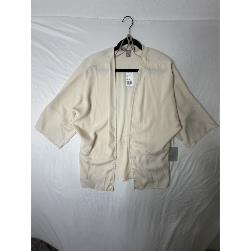 Forever 21 Contemporary Cream Open Front Cardigan Size Small NWT